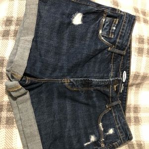 High rise jean shorts